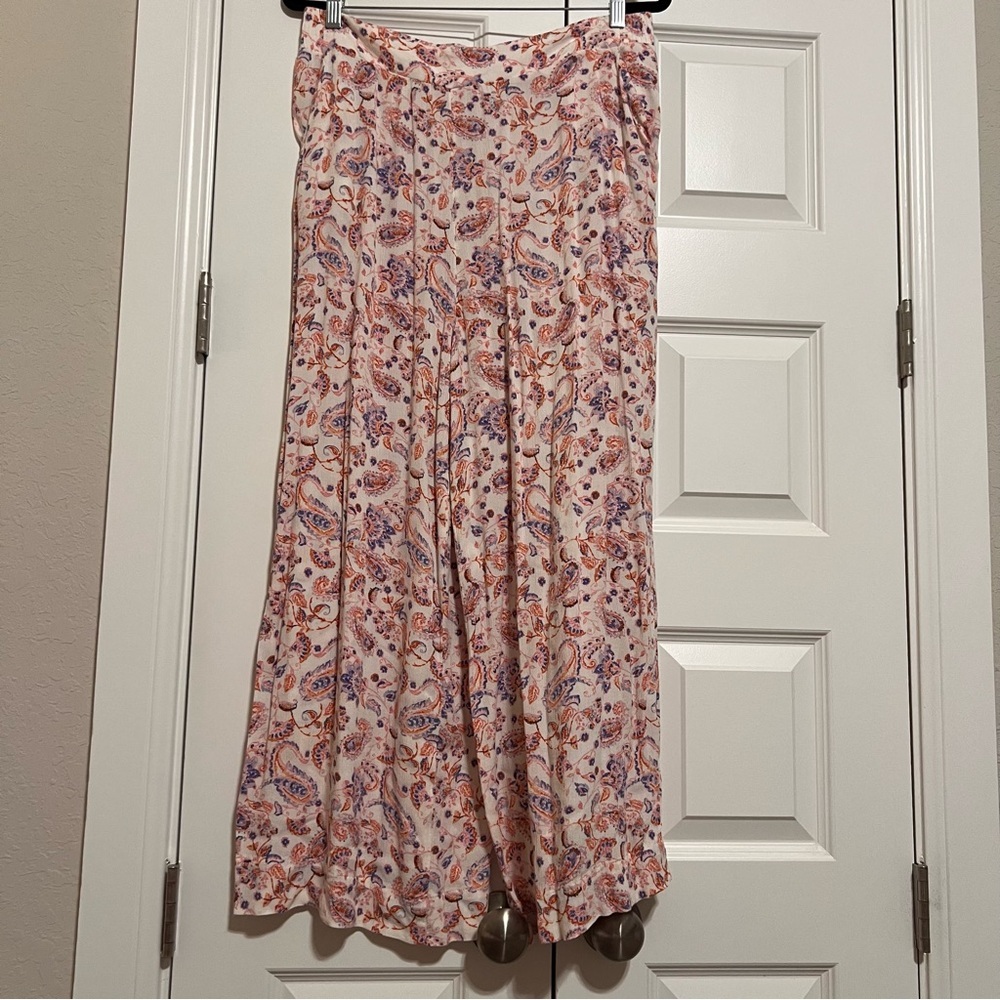 Jessica Simpson Pink Paisley Wide Leg Pants